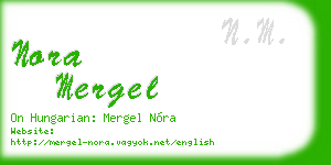 nora mergel business card